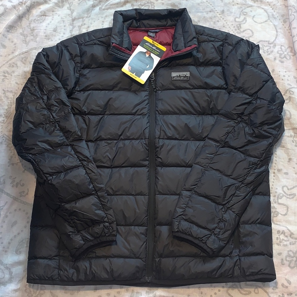 NWT Eddie Bauer Micro Light IV Down Jacket Packable Caviar Black EB650 Sz M